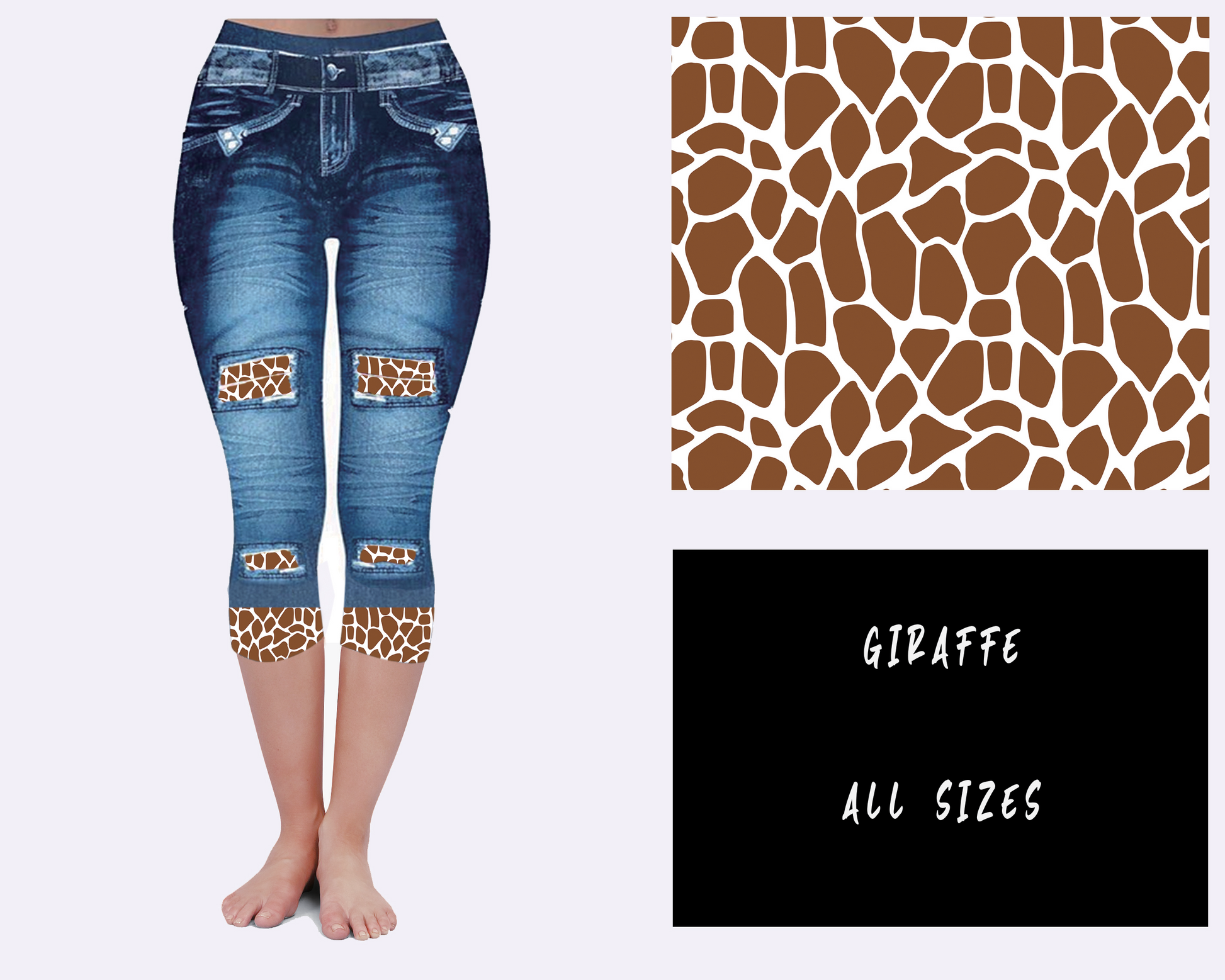 LEGGING JEAN RUN-GIRAFFE (ACTIVE BACK POCKETS) - Like A Duchess