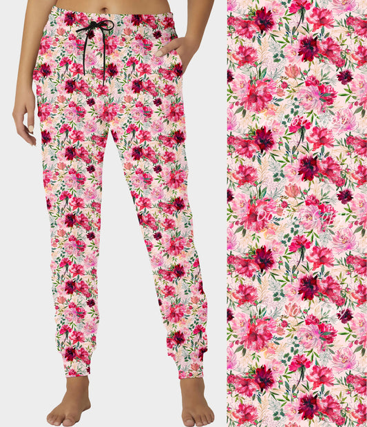 RTS - Blushing Blooms Joggers - Like A Duchess