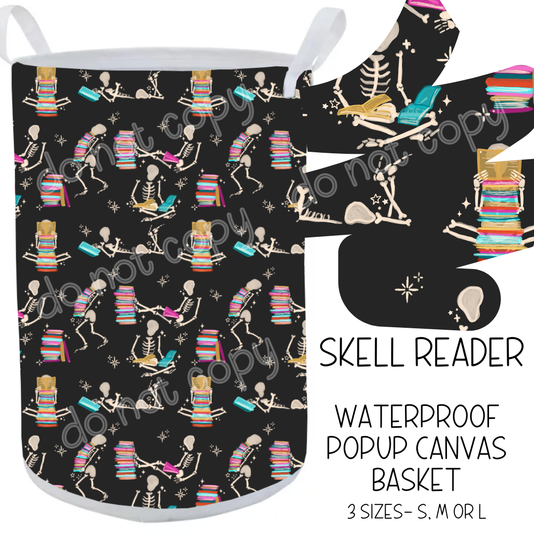 SKELL READER - CANVAS BASKET - Like A Duchess