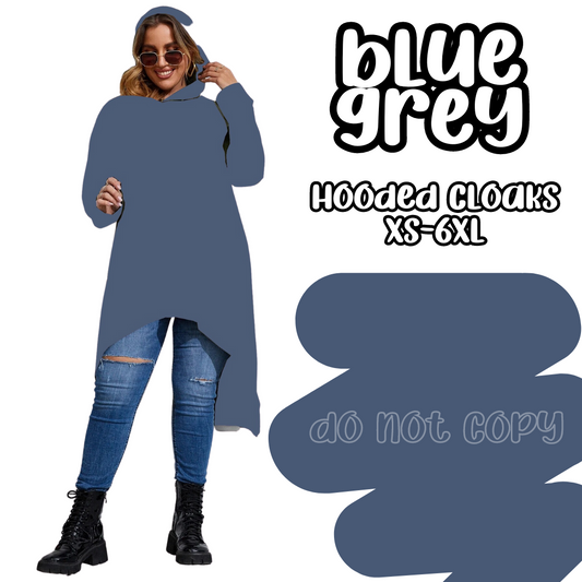 BLUE GREY - HOODIE CLOAKS - Like A Duchess