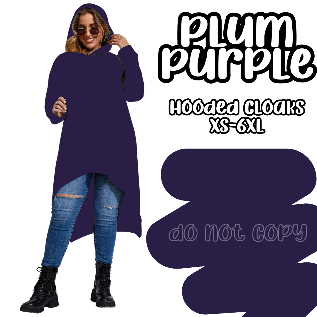 PLUM PURPLE - HOODIE CLOAKS - Like A Duchess
