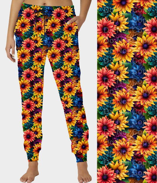 RTS - Colorful Sunflower Joggers - Like A Duchess