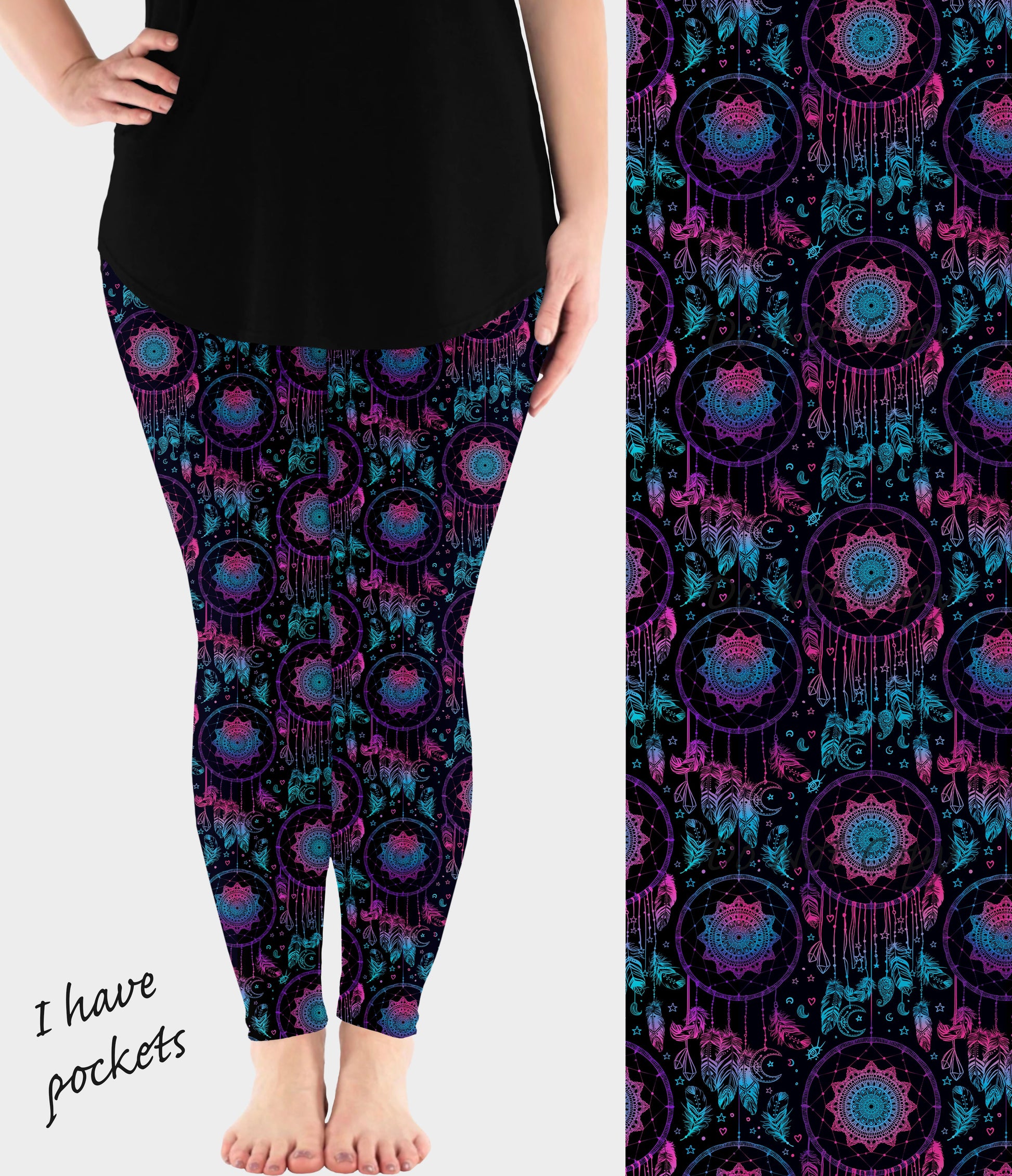 RTS - Dreamcatchers Leggings w/ Pockets - Like A Duchess
