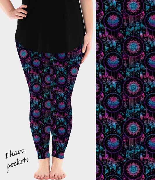 RTS - Dreamcatchers Leggings w/ Pockets - Like A Duchess