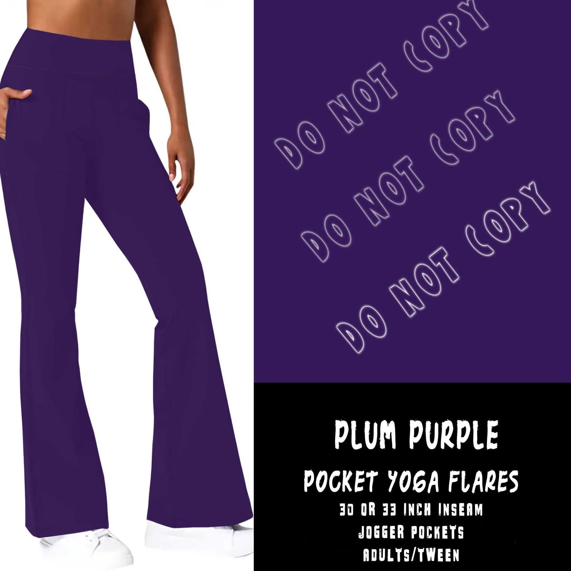 FLARES AND TEES RUN - PLUM PURPLE - YOGA FLARES - Like A Duchess