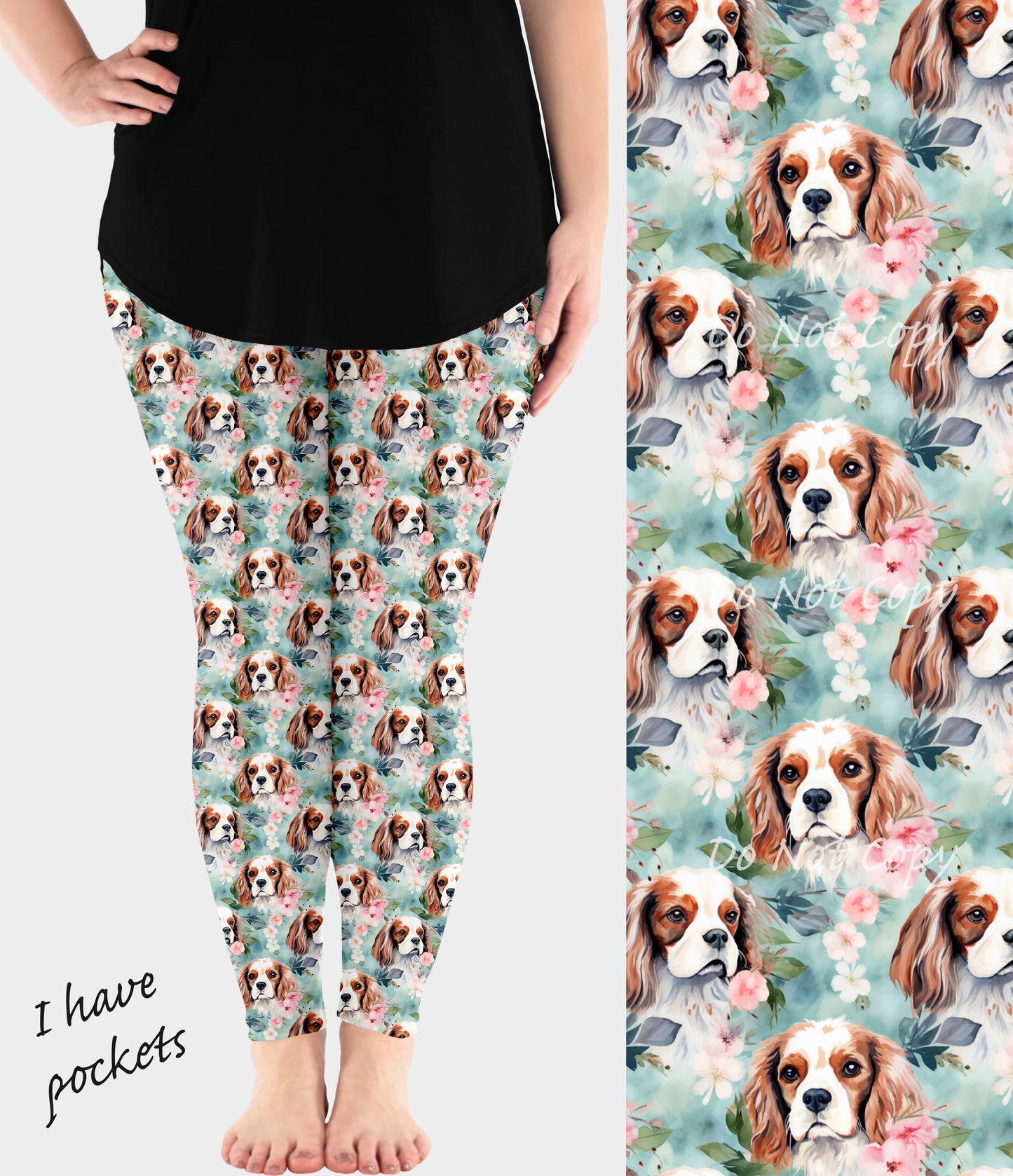 RTS - Floral Cavalier Leggings w/ Pockets - Like A Duchess