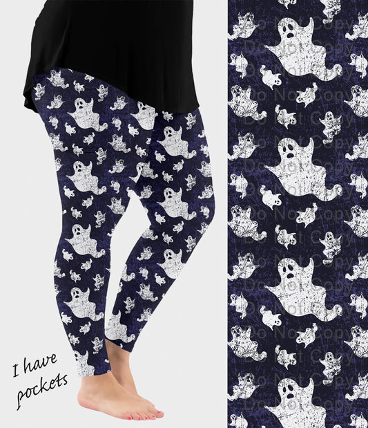 RTS - Ghostly Grunge Leggings w/ Pockets - Like A Duchess