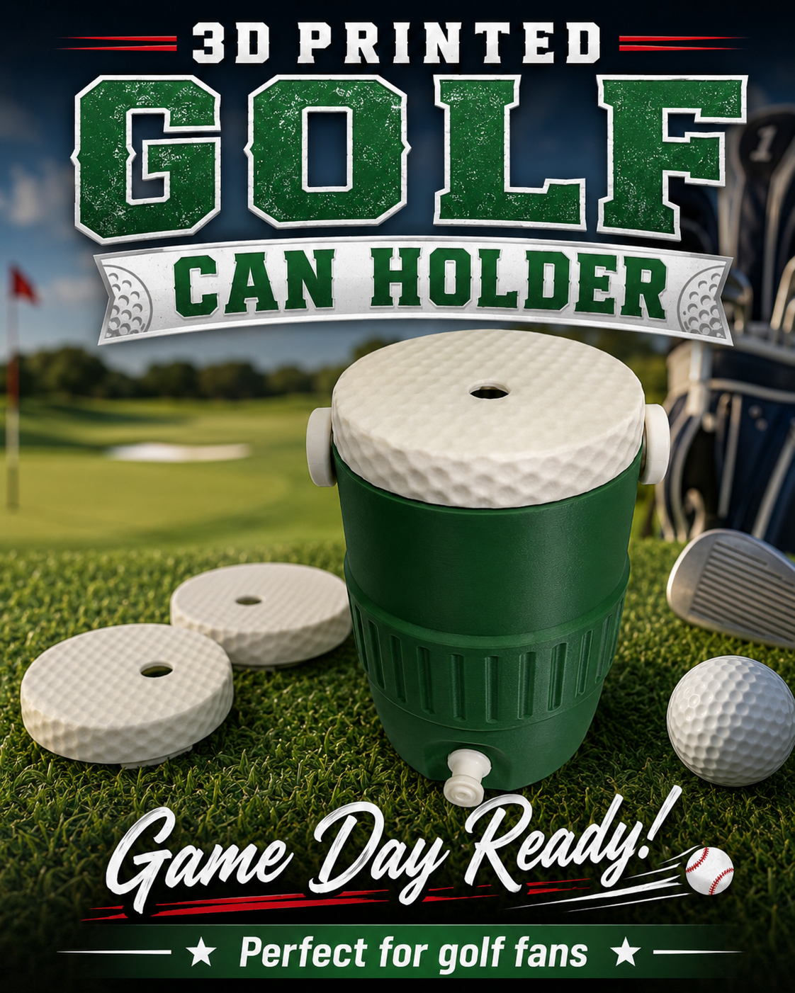 SPORTS THEMED-3D PRINTED CUSTOM 12 OUNCE CAN HOLDERS - Like A Duchess