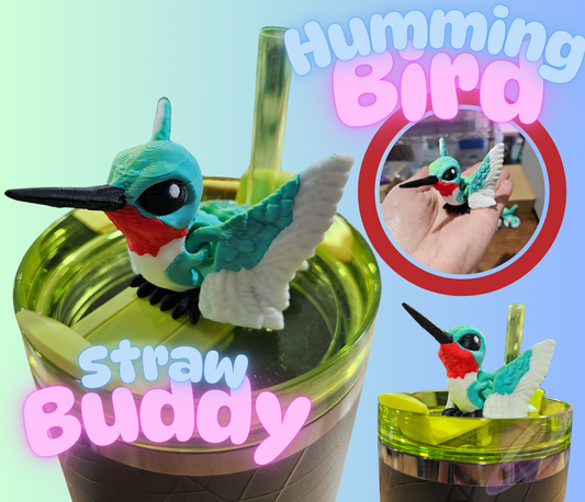 HUMMINGBIRD-3D PRINTED STRAW BUDDY - Like A Duchess