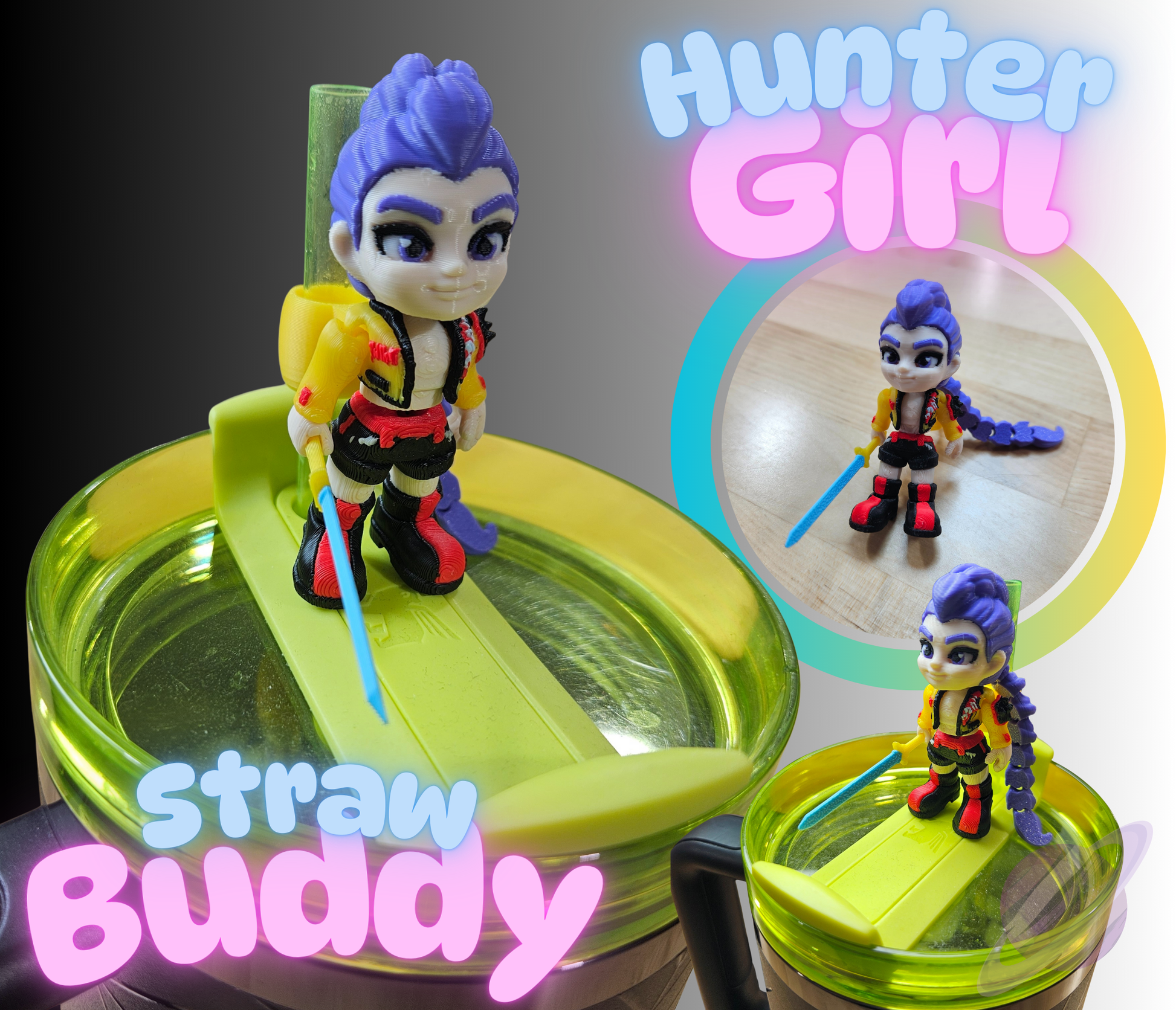 HUNTER GIRL-3D PRINTED STRAW BUDDY - Like A Duchess