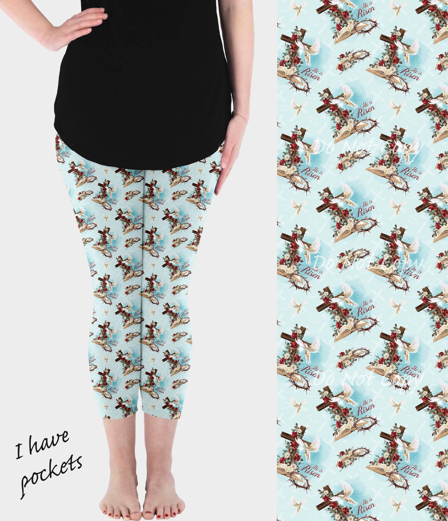 RTS - I Am the Light Capri Leggings w/ Pockets - Like A Duchess
