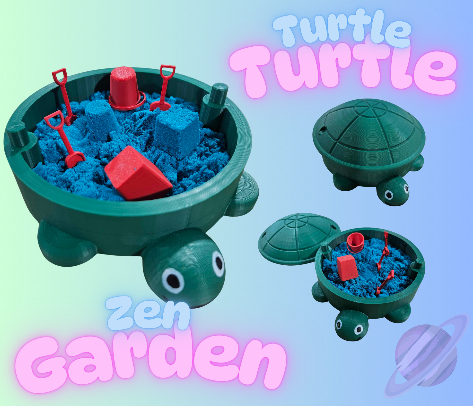 TURTLE SANDBOX ZEN GARDEN-3D PRINTED - Like A Duchess