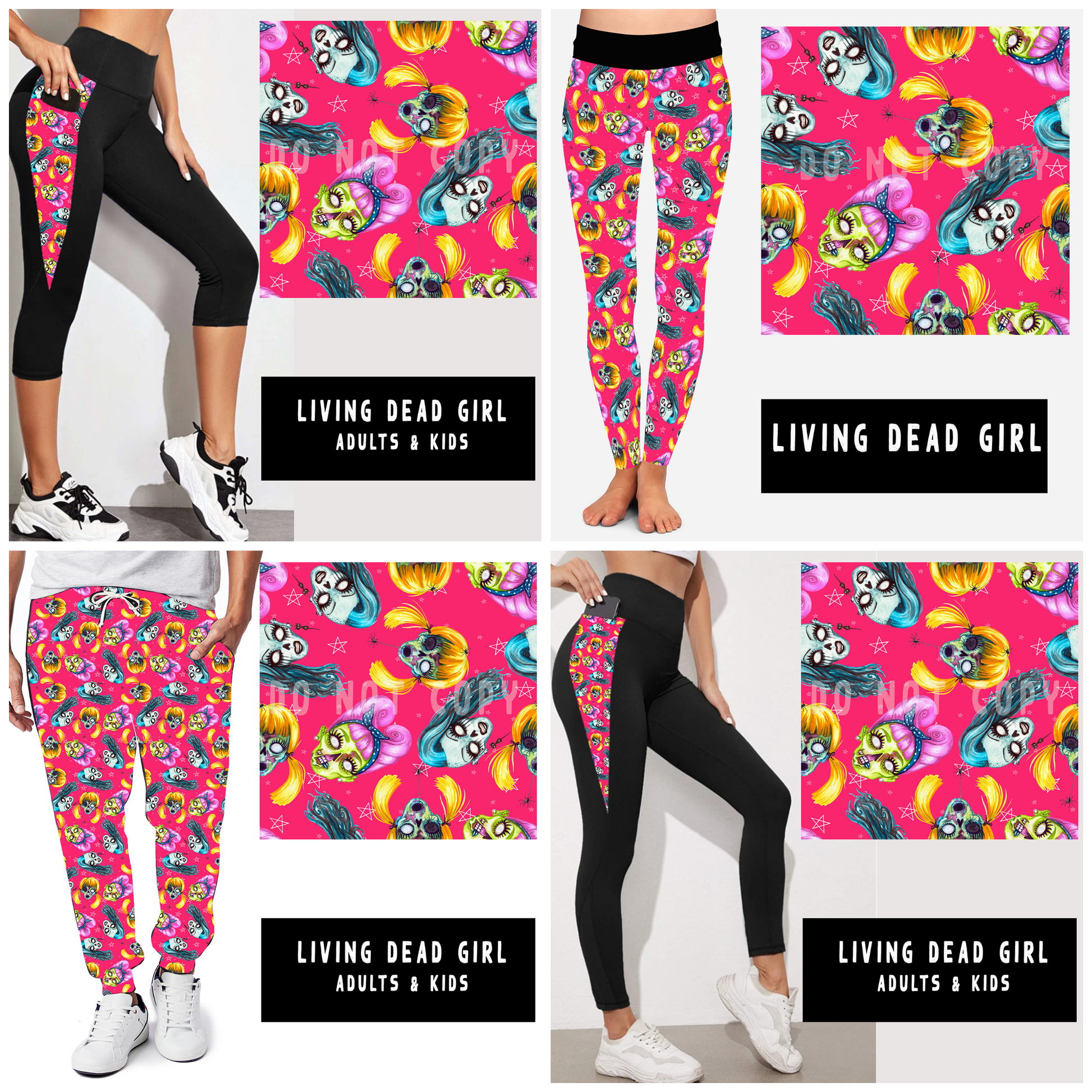 OUTFIT RUN 5-LIVING DEAD GIRL PANEL POCKET LEGGINGS/CAPRI/JOGGERS - Like A Duchess
