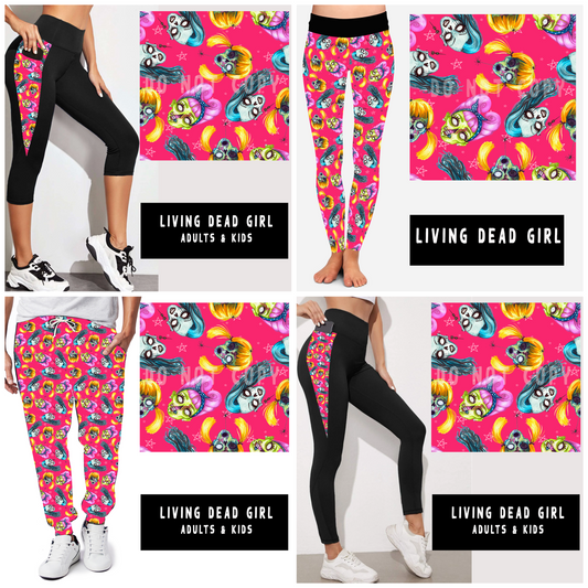 OUTFIT RUN 5-LIVING DEAD GIRL PANEL POCKET LEGGINGS/CAPRI/JOGGERS - Like A Duchess