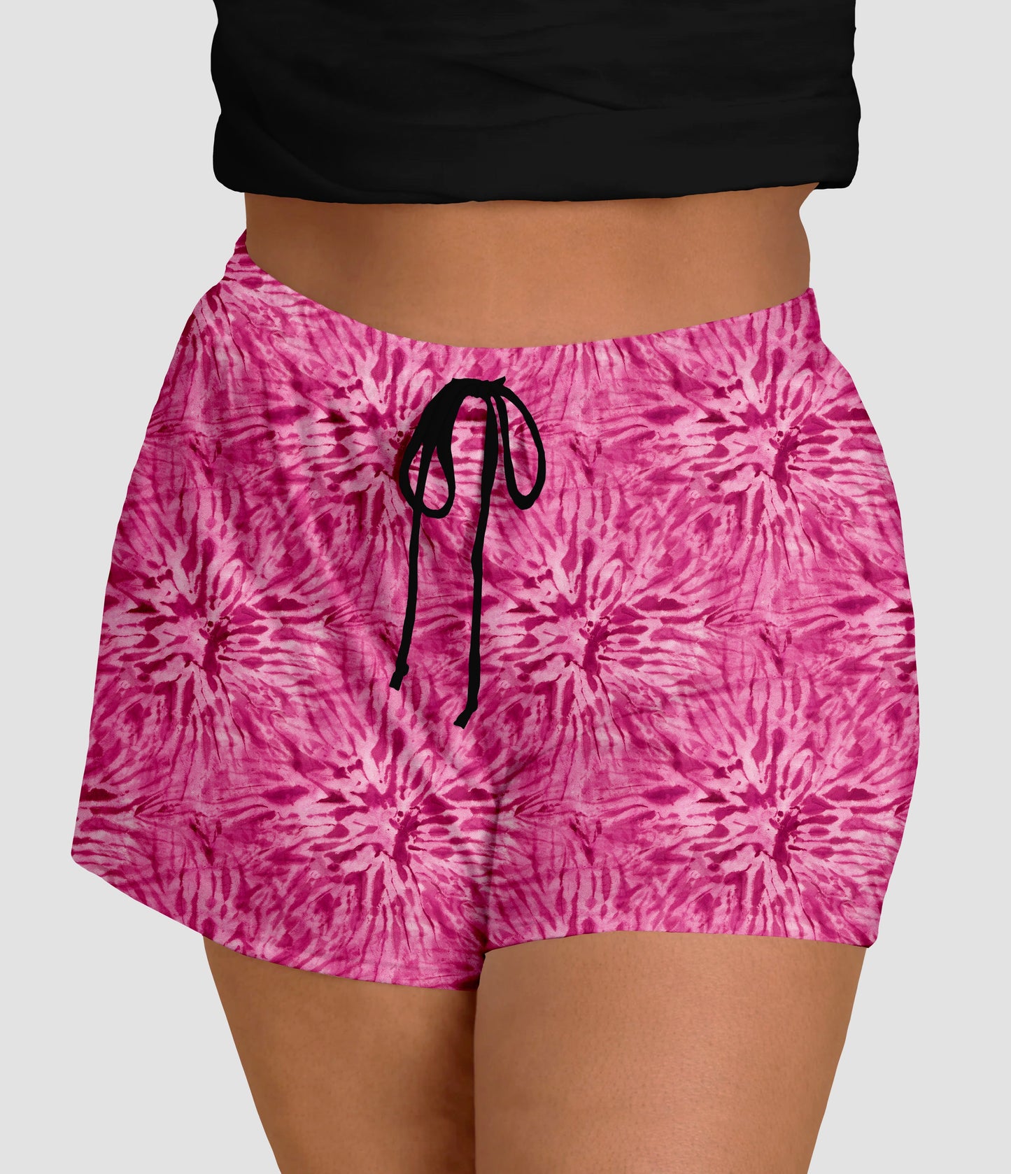 RTS - Magenta Tie Dye Jogger Shorts with Pockets - Like A Duchess