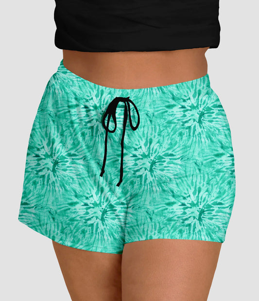 RTS - Mint Tie Dye Jogger Shorts with Pockets - Like A Duchess