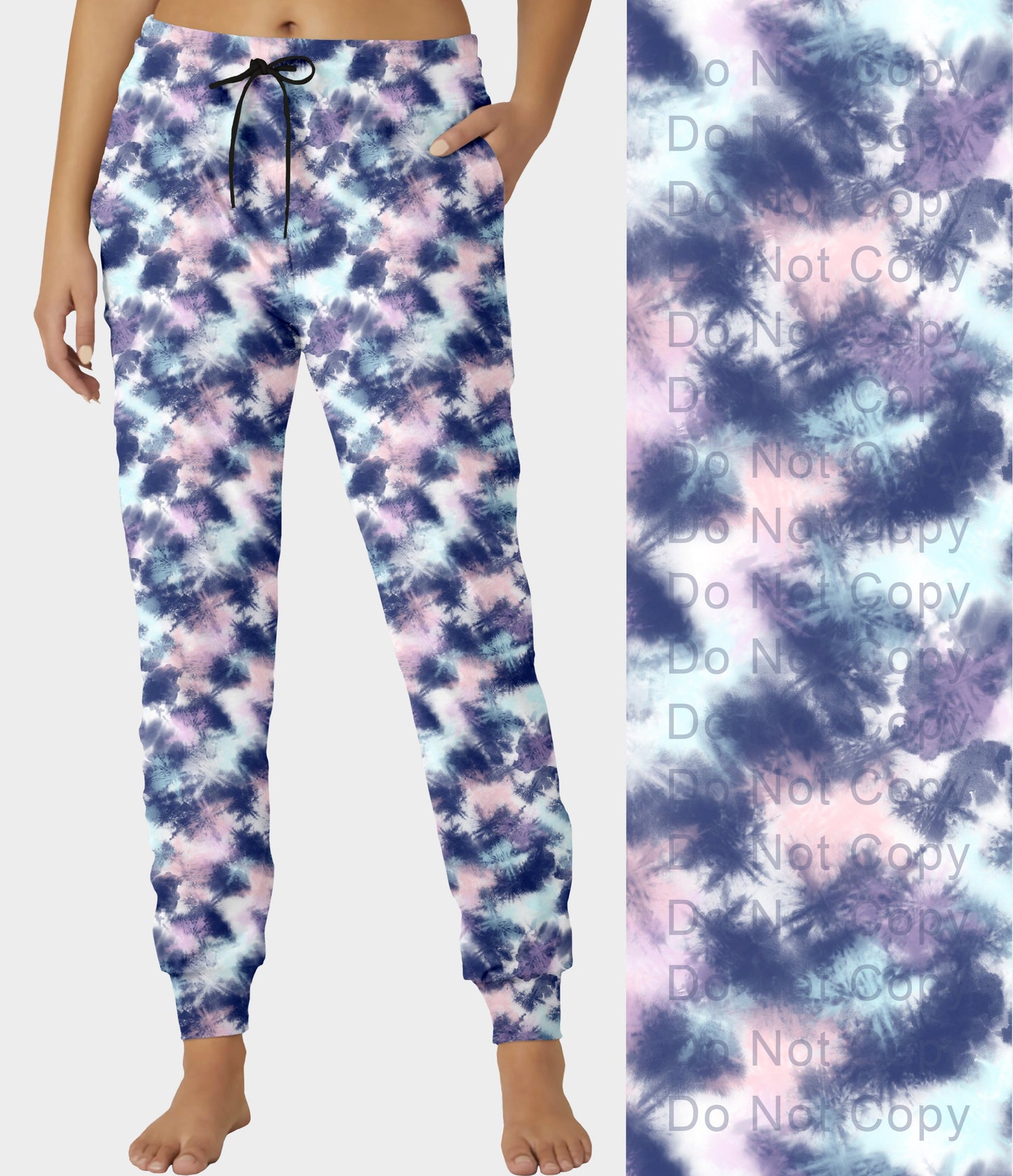 RTS - Navy Pink Tie Dye Joggers - Like A Duchess
