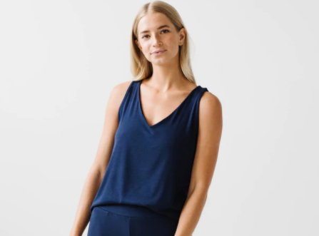 LC RUN- NAVY LOUNGE TANK - Like A Duchess