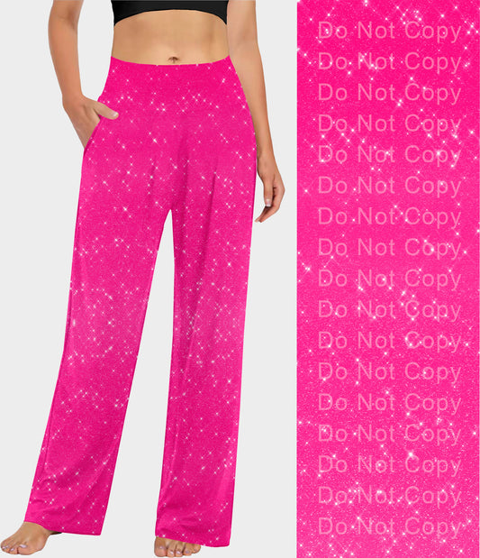 RTS - Neon Pink Sparkle Lounge Pants - Like A Duchess