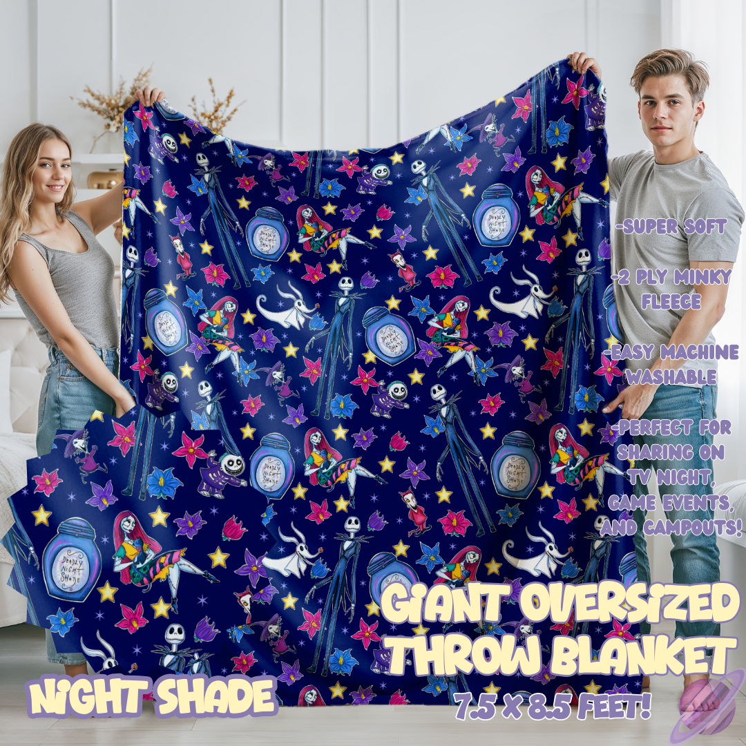 NIGHT SHADE- OVERSIZED THROW BLANKET - Like A Duchess