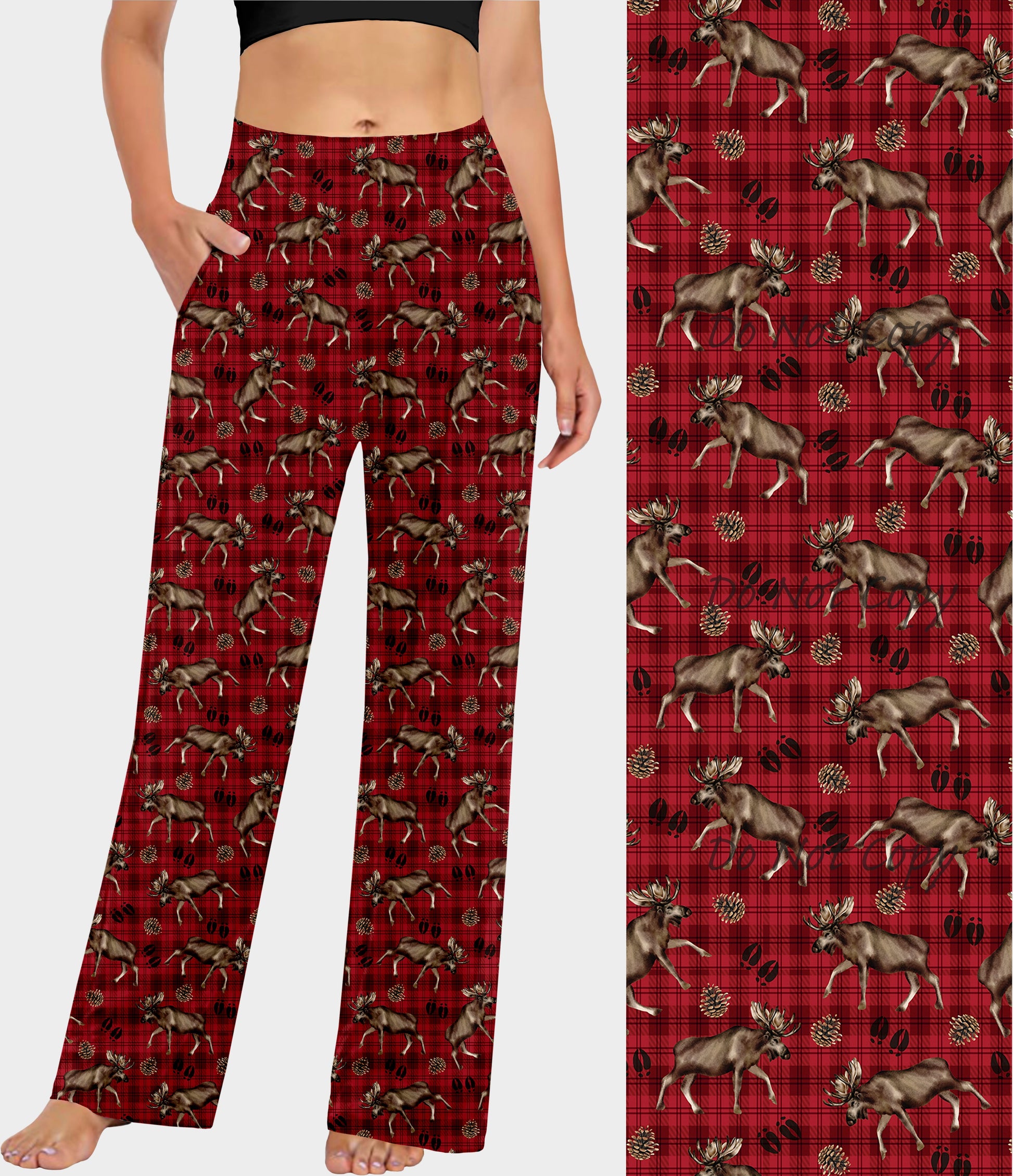 RTS - Plaid Moose Lounge Pants - Like A Duchess