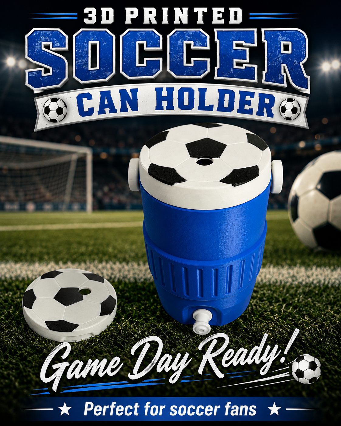 SPORTS THEMED-3D PRINTED CUSTOM 12 OUNCE CAN HOLDERS - Like A Duchess
