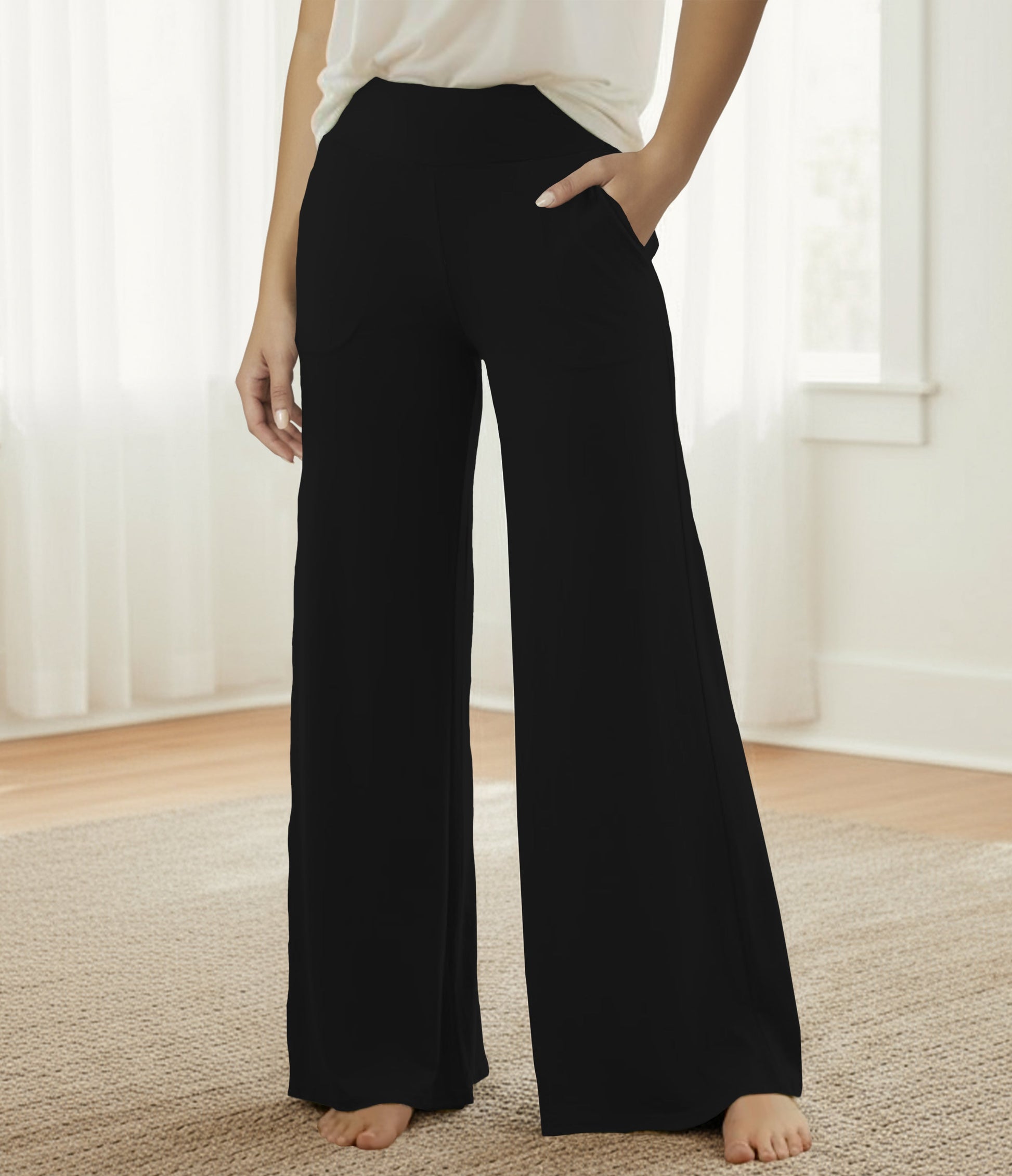 RTS - Solid Black Lounge Pants - Like A Duchess