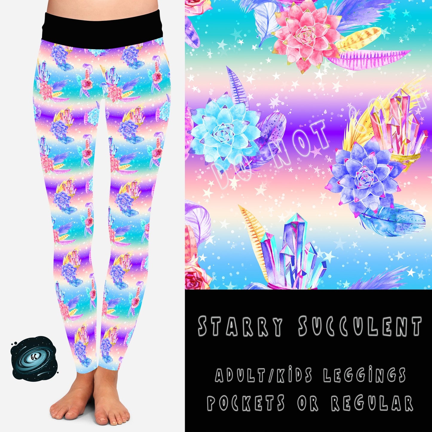 BATCH 65- STARRY SUCCULENT LEGGINGS/CAPRI/JOGGERS - Like A Duchess
