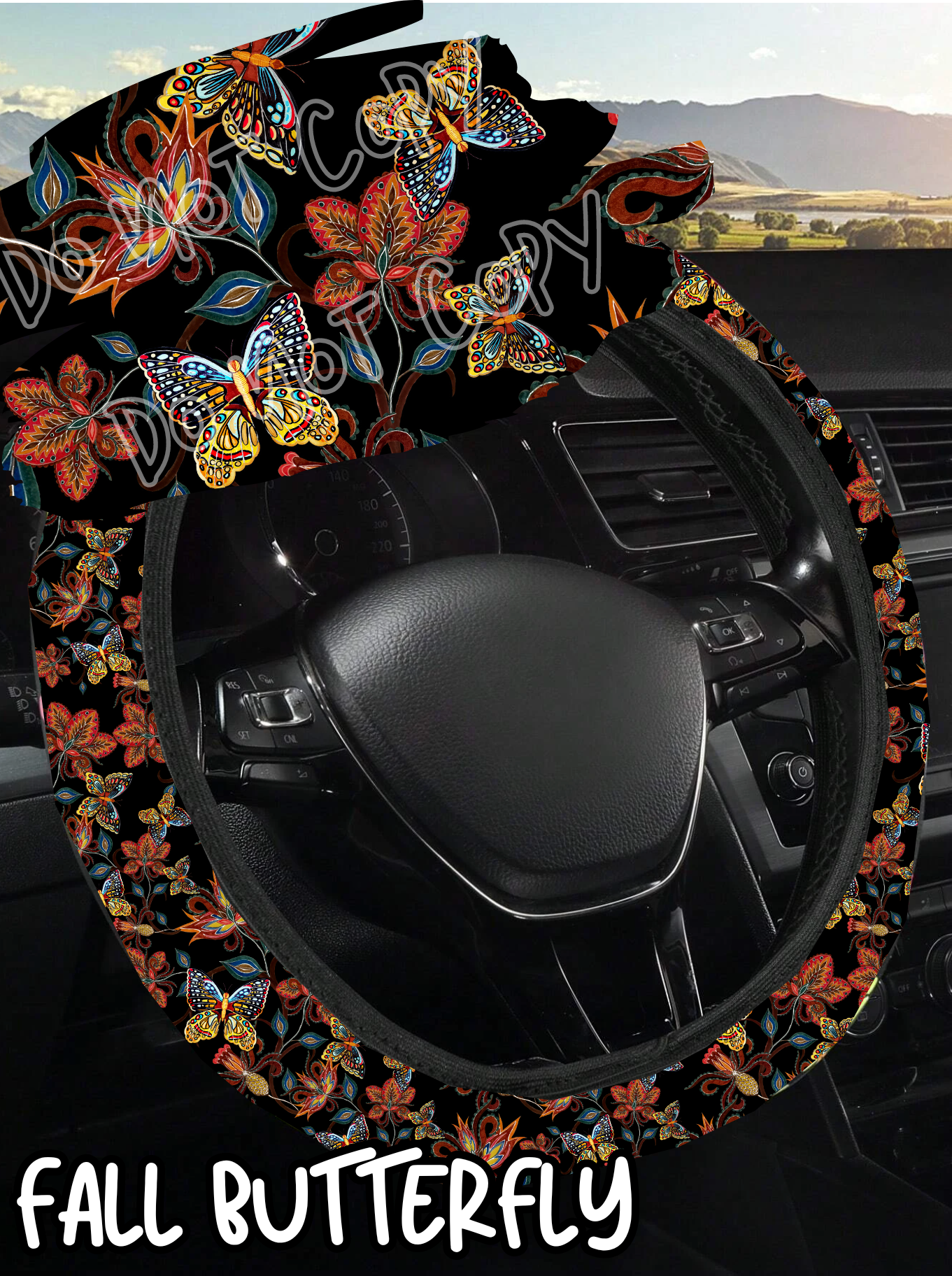 Fall Butterfly - Steering Wheel Cover 3 - Like A Duchess