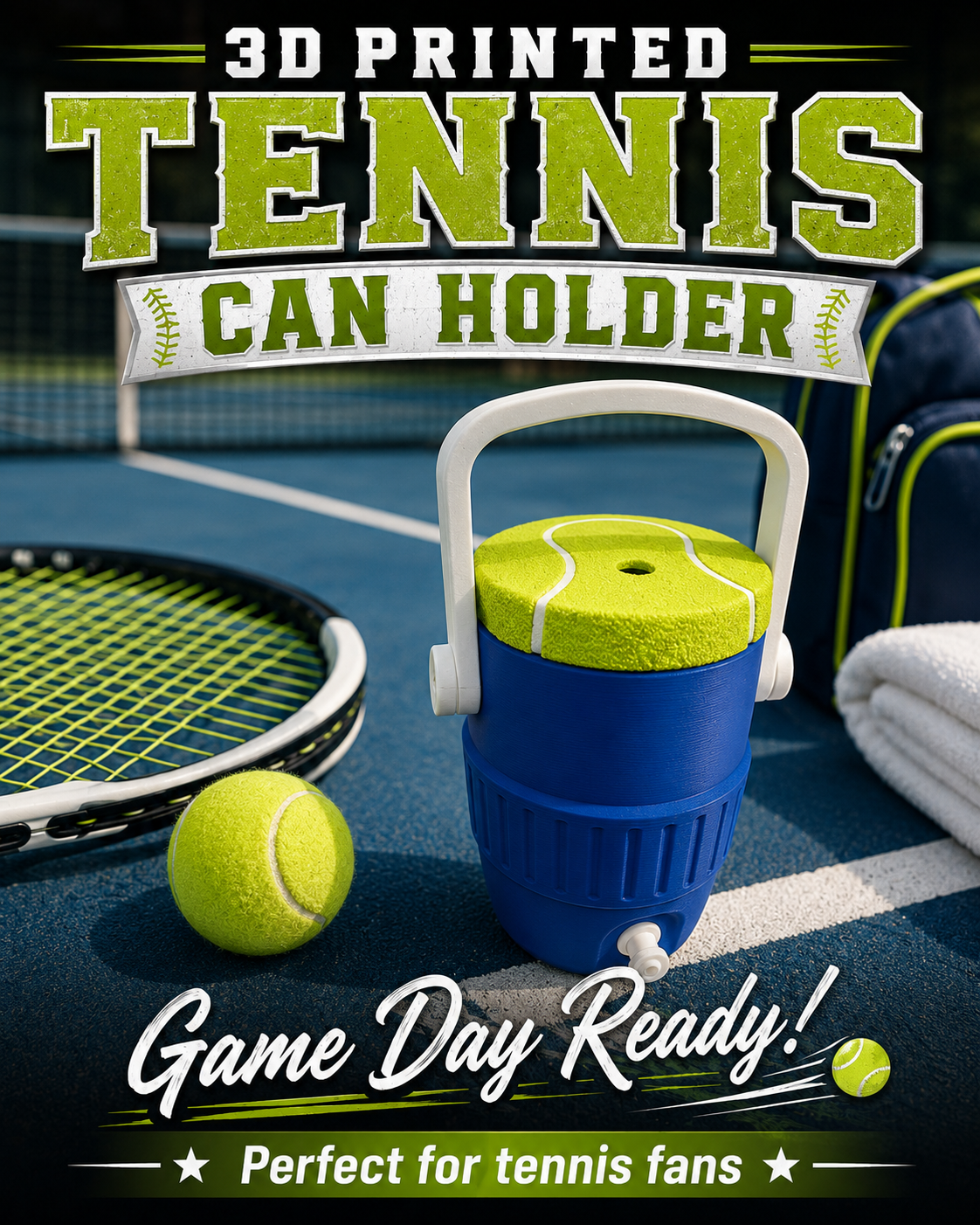 SPORTS THEMED-3D PRINTED CUSTOM 12 OUNCE CAN HOLDERS - Like A Duchess