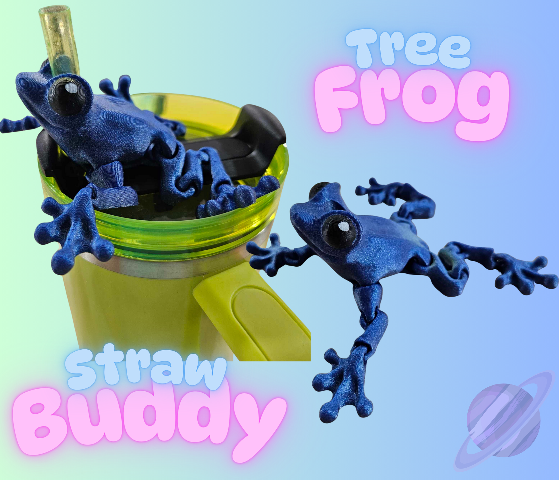 TREE FROG-3D PRINTED STRAW BUDDY - Like A Duchess
