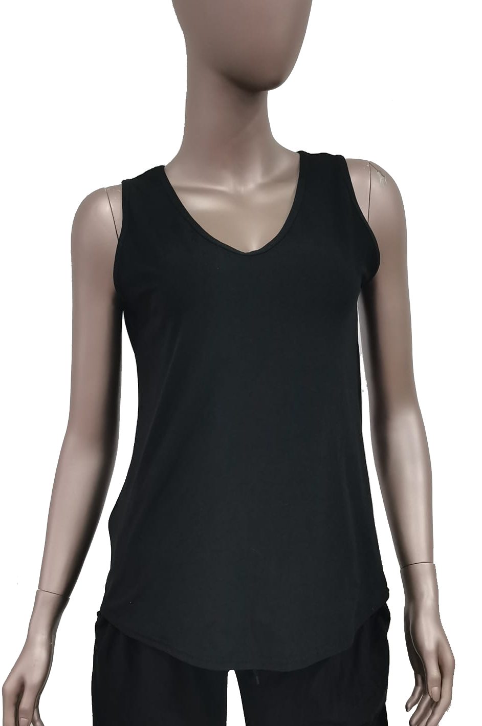 PPO 5 RUN-SOLID NAVY-V-NECK TANK - Like A Duchess